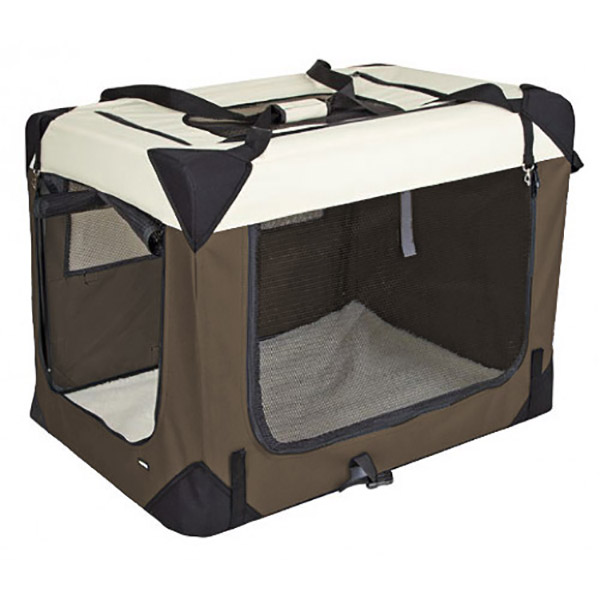 Pet-Star Transport-Hütte, braun/beige 70 x 52 x 50cm – Bild 3