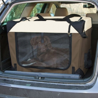 Pet-Star Transport-Hütte, braun/beige 70 x 52 x 50cm – Bild 6